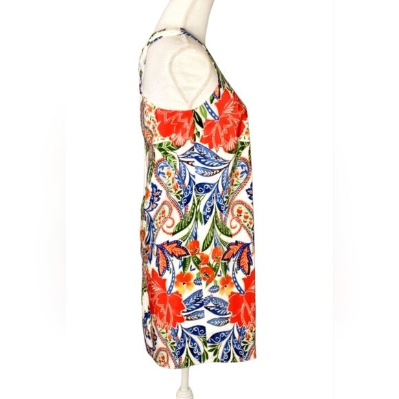 Gianni Bini Silky Lined Floral Mini Dress Multi-Color Size M - Picture 7 of 10